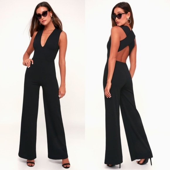 Lulus Dresses & Skirts - NEW WO TAGS Lulus Thinking Out Loud Black Jumpsuit